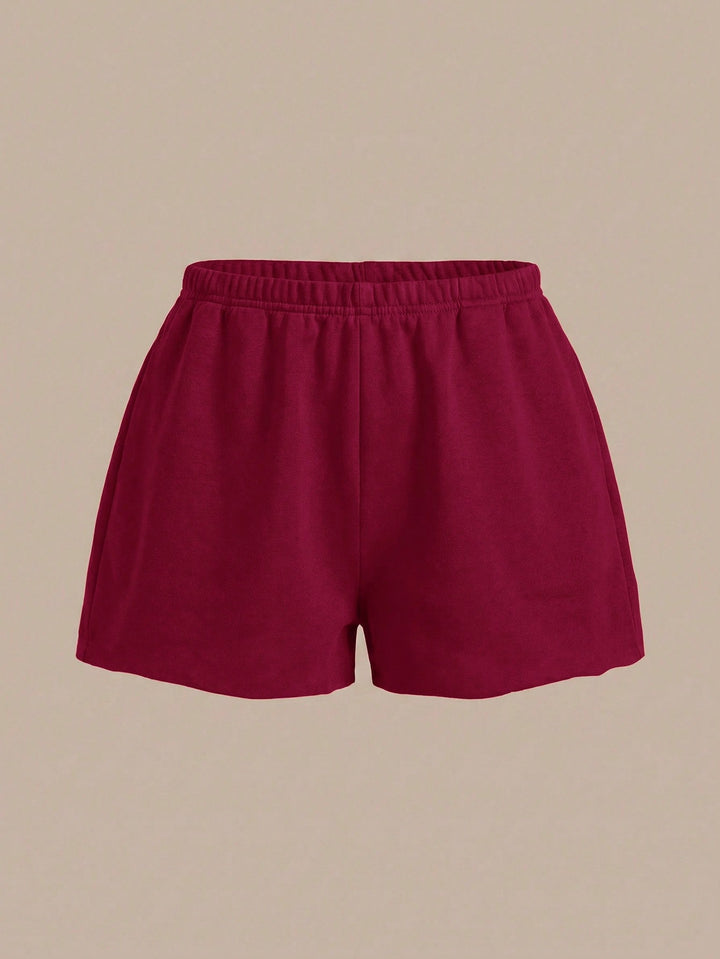 Pantaloni scurți SHEIN, vișiniu