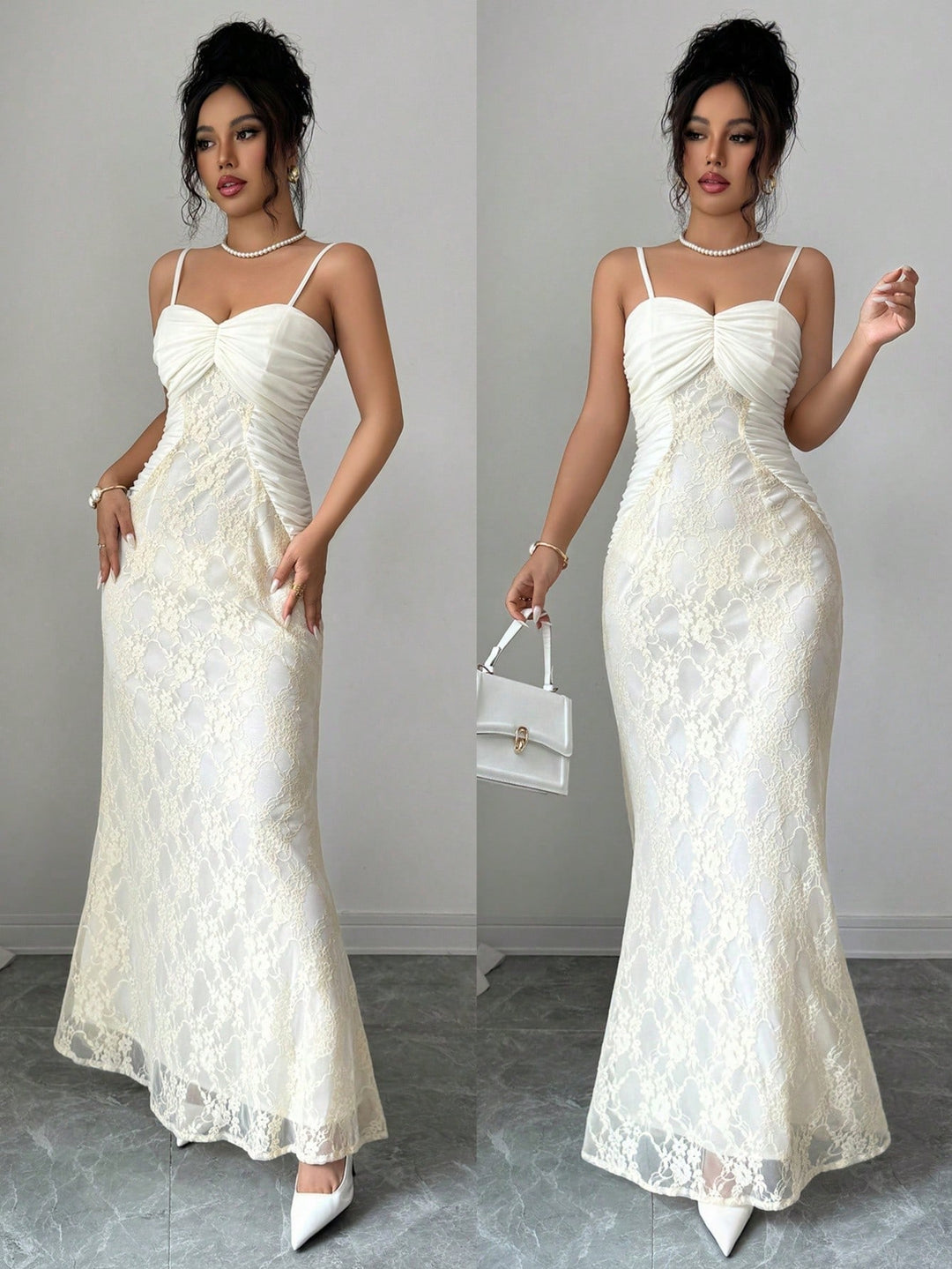 Rochie maxi SHEIN, bej
