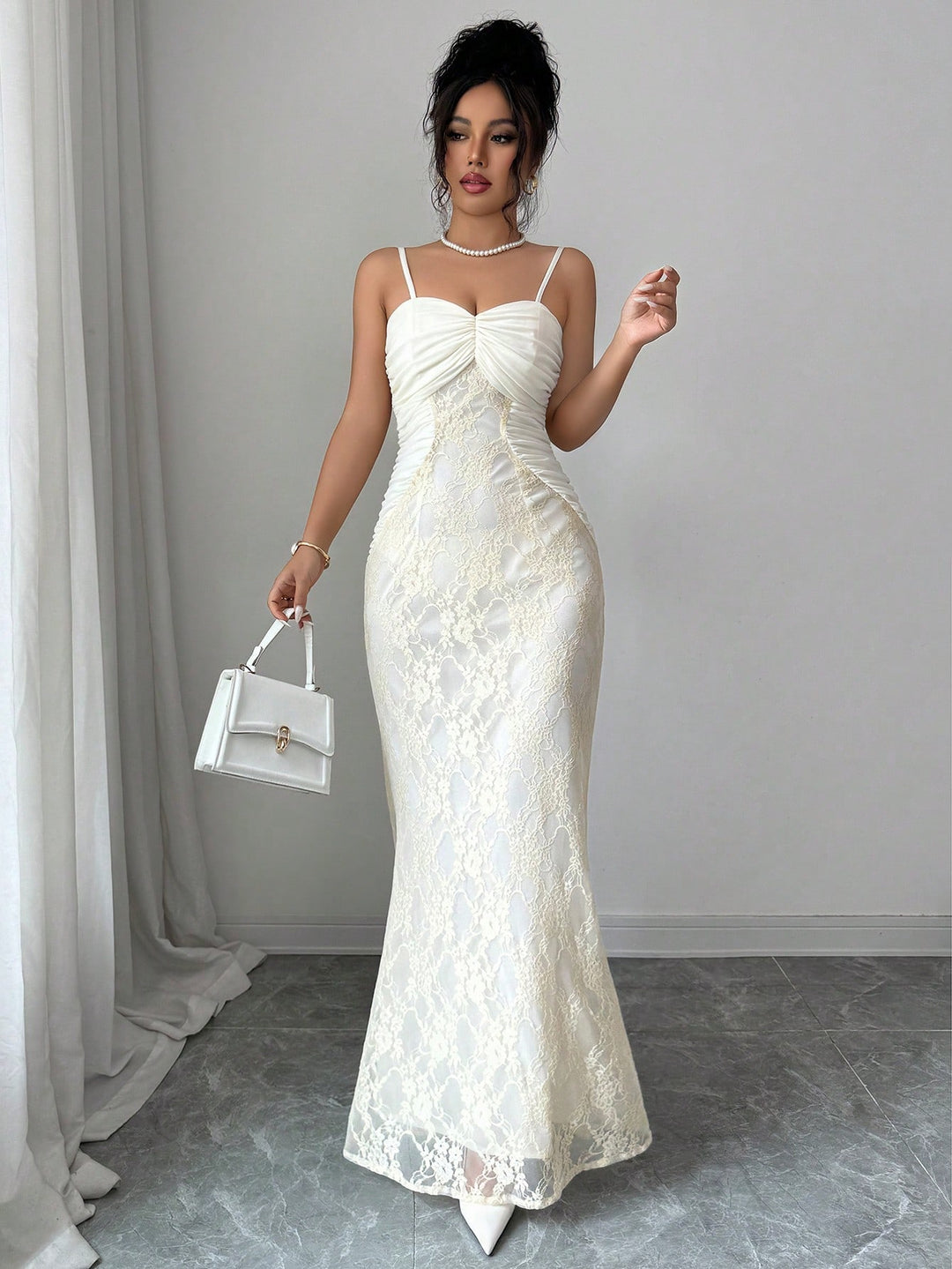 Rochie maxi SHEIN, bej