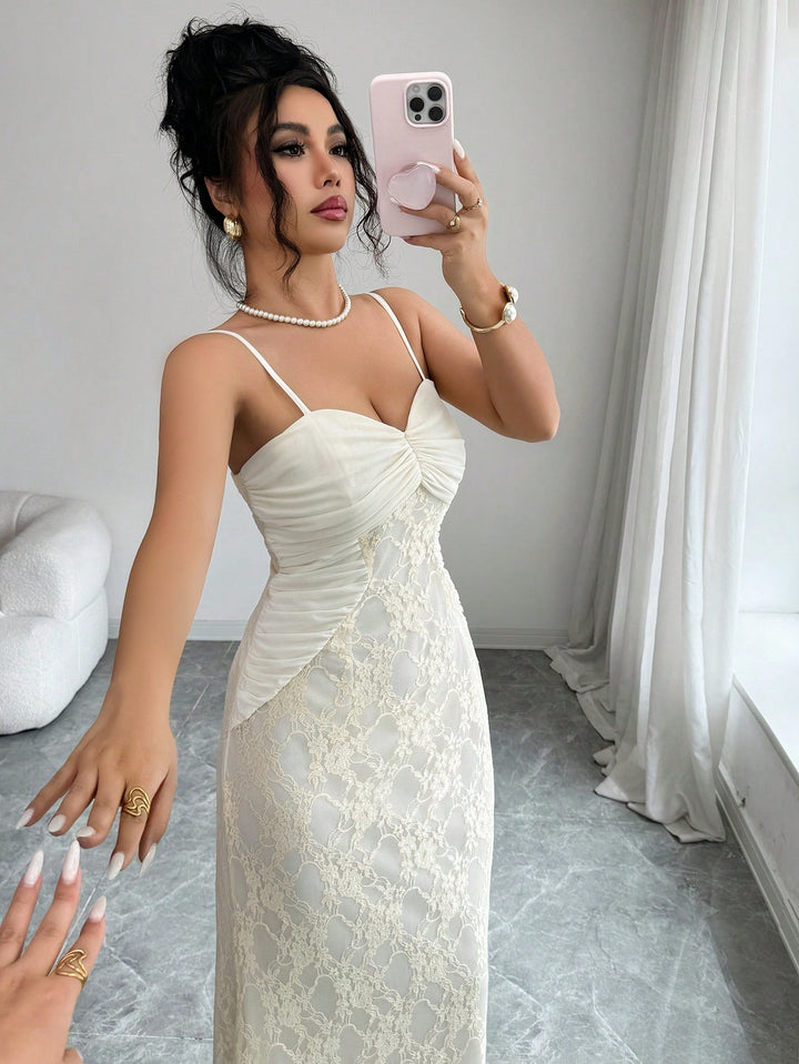 Rochie maxi SHEIN, bej
