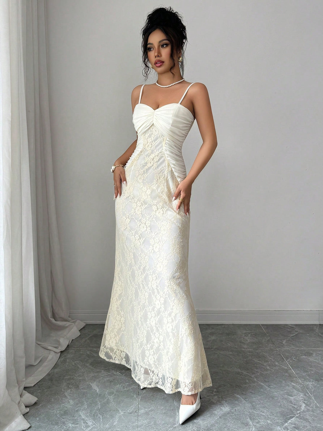 Rochie maxi SHEIN, bej