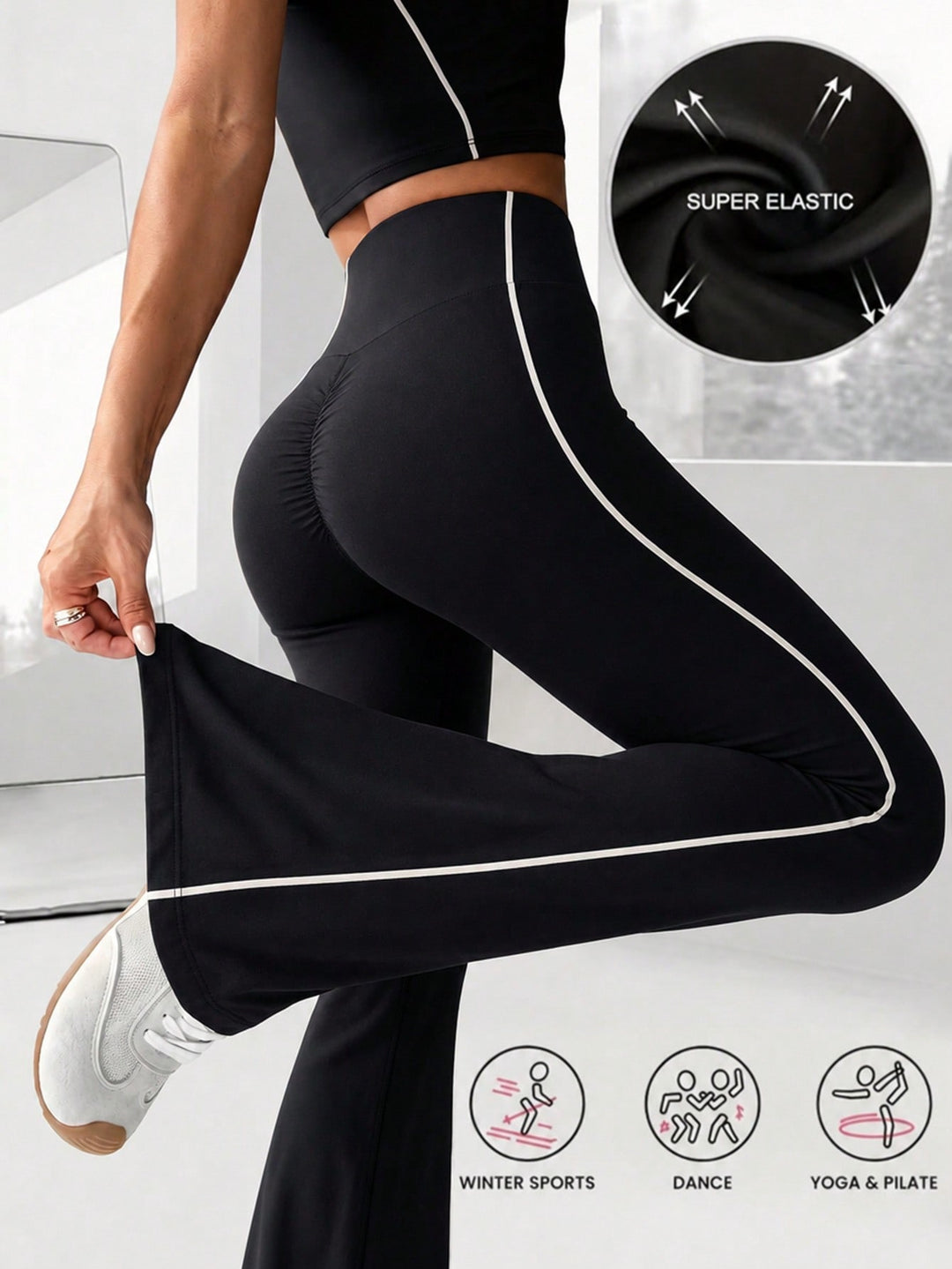 Pantaloni SHEIN, negru