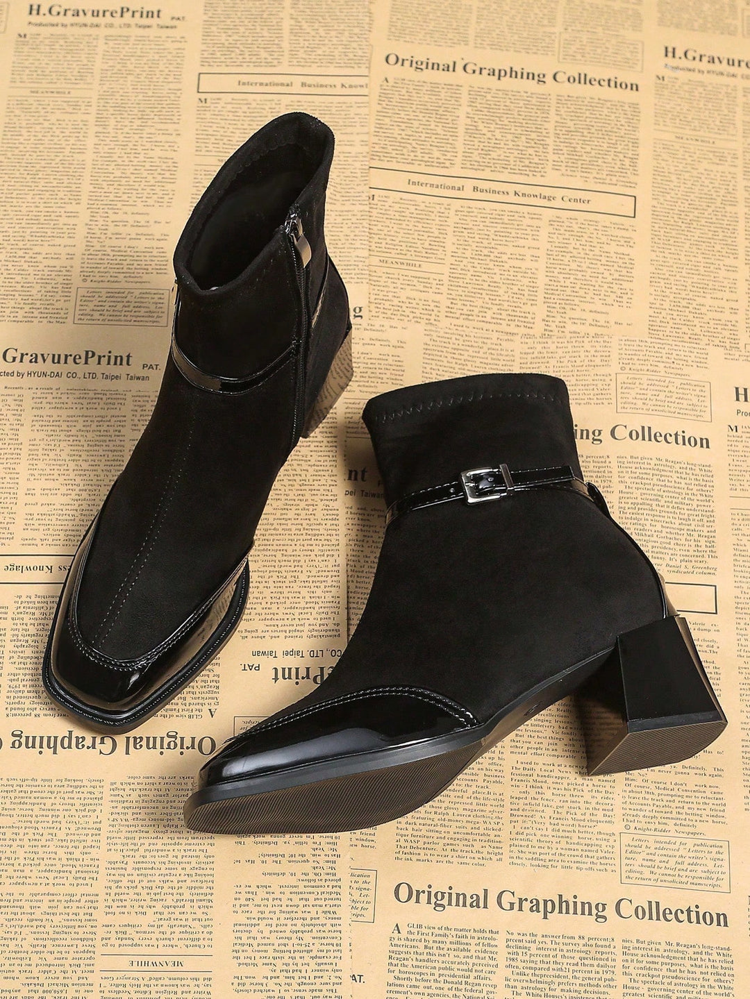 Botine SHEIN, negru