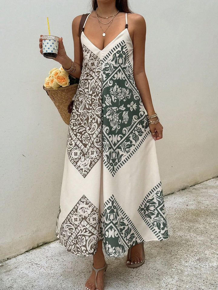 Rochie maxi SHEIN, kaki