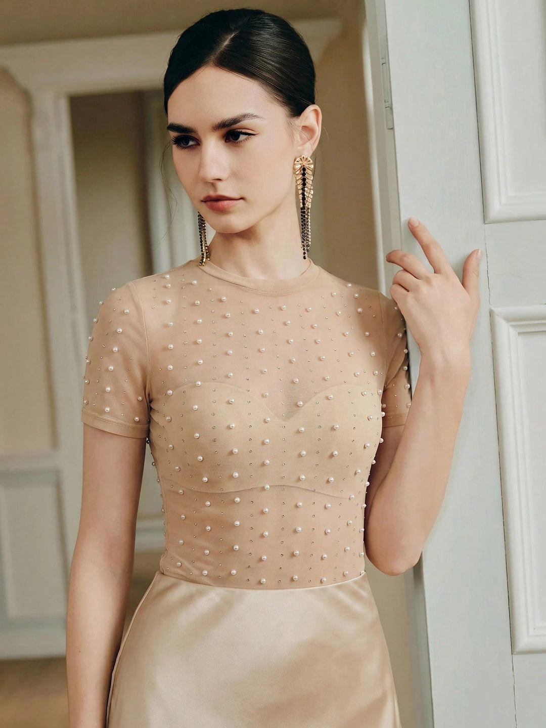 Top SHEIN, kaki