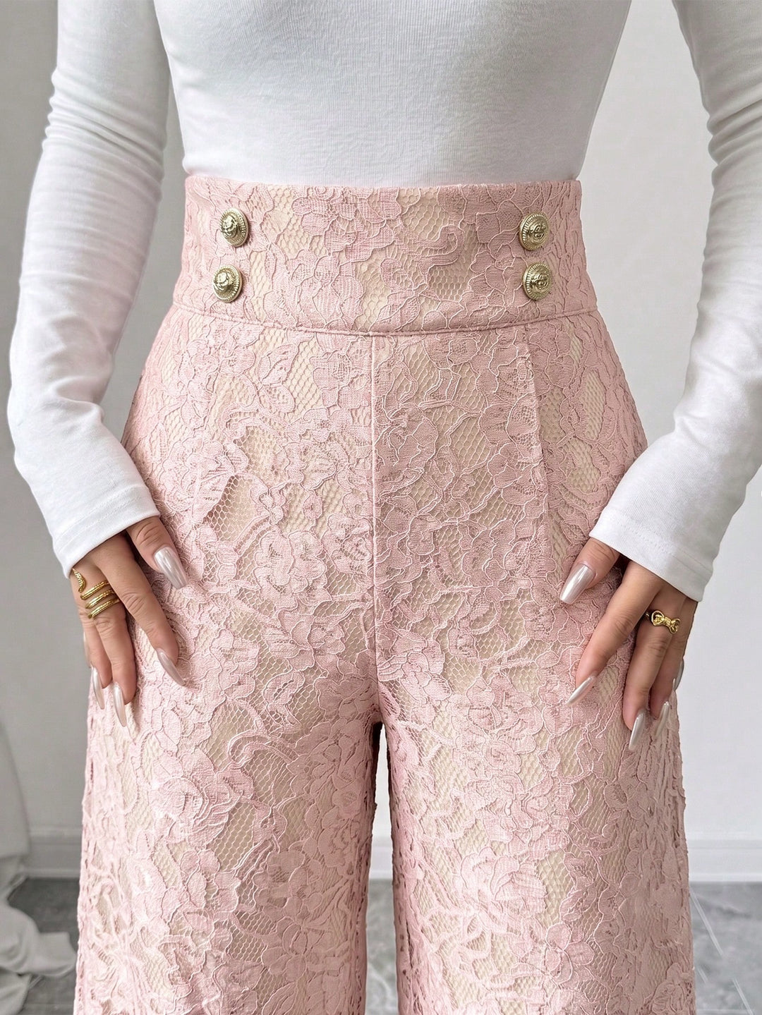 Pantaloni SHEIN, roz