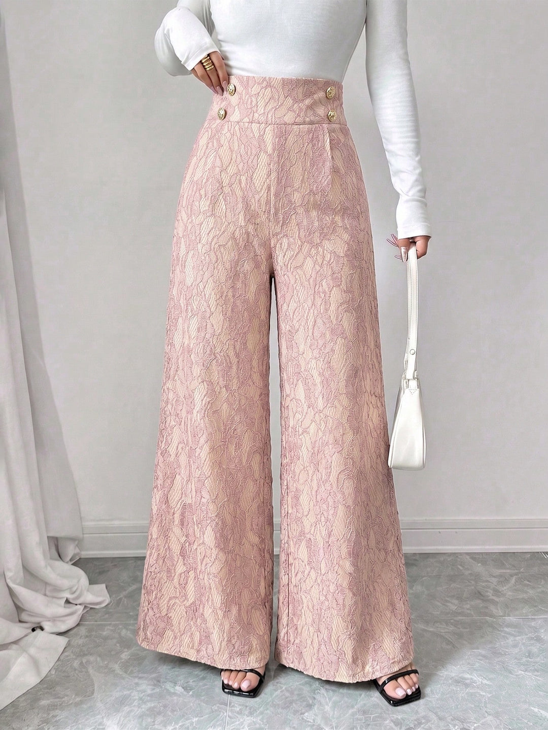 Pantaloni SHEIN, roz