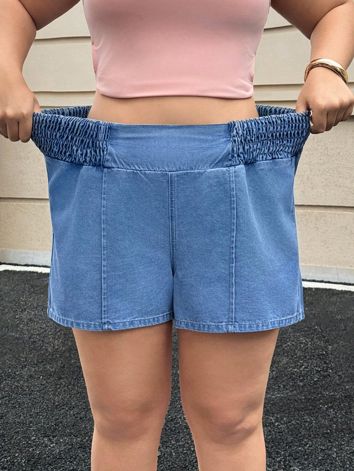 Pantaloni scurți SHEIN, albastru