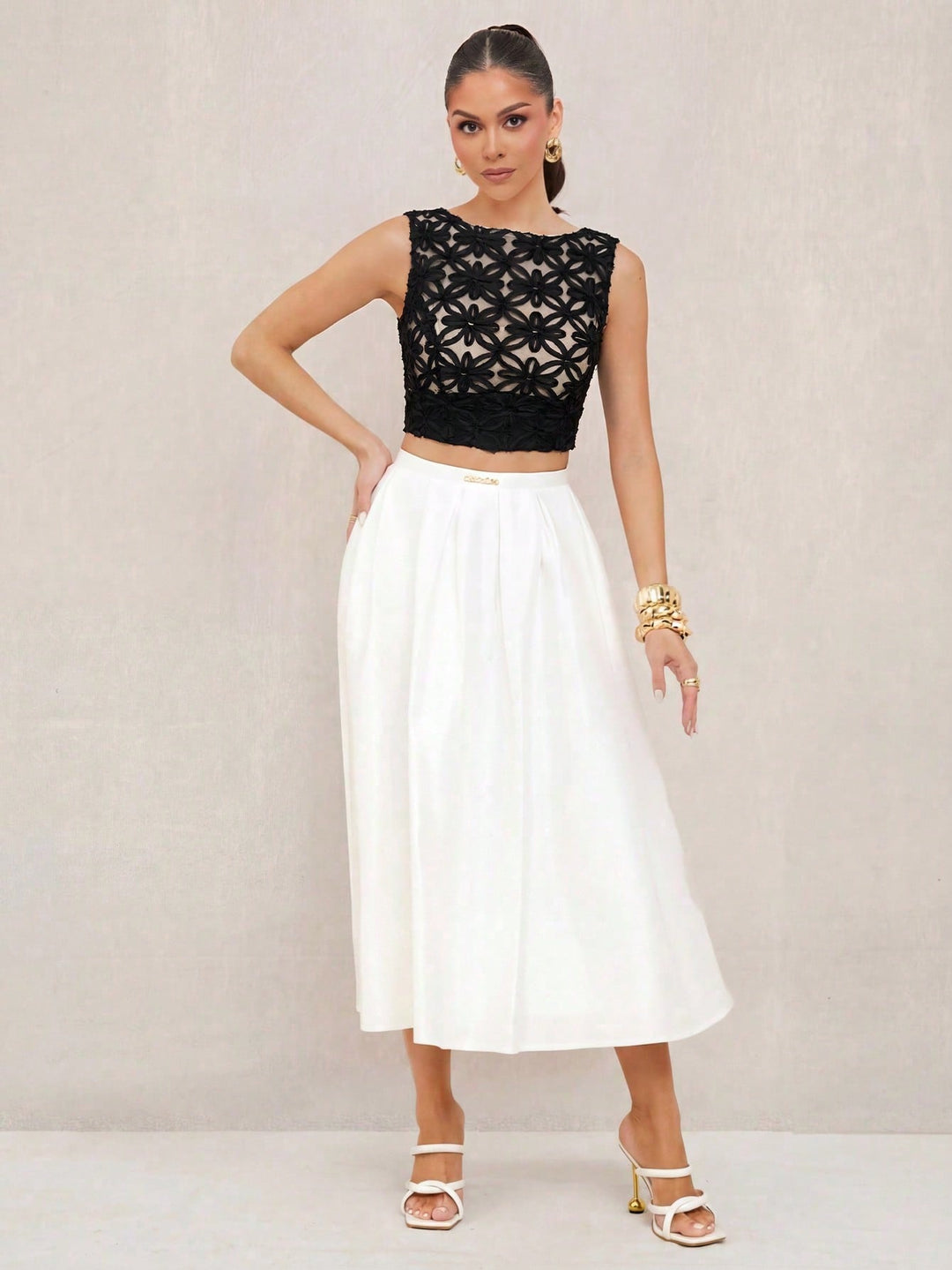 Top SHEIN, negru