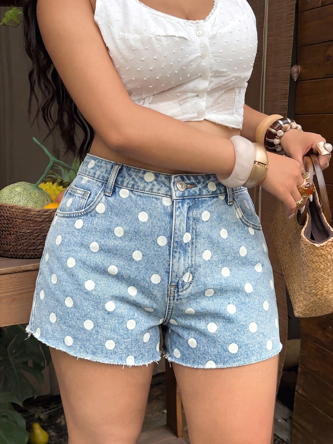 Pantaloni scurți SHEIN, albastru