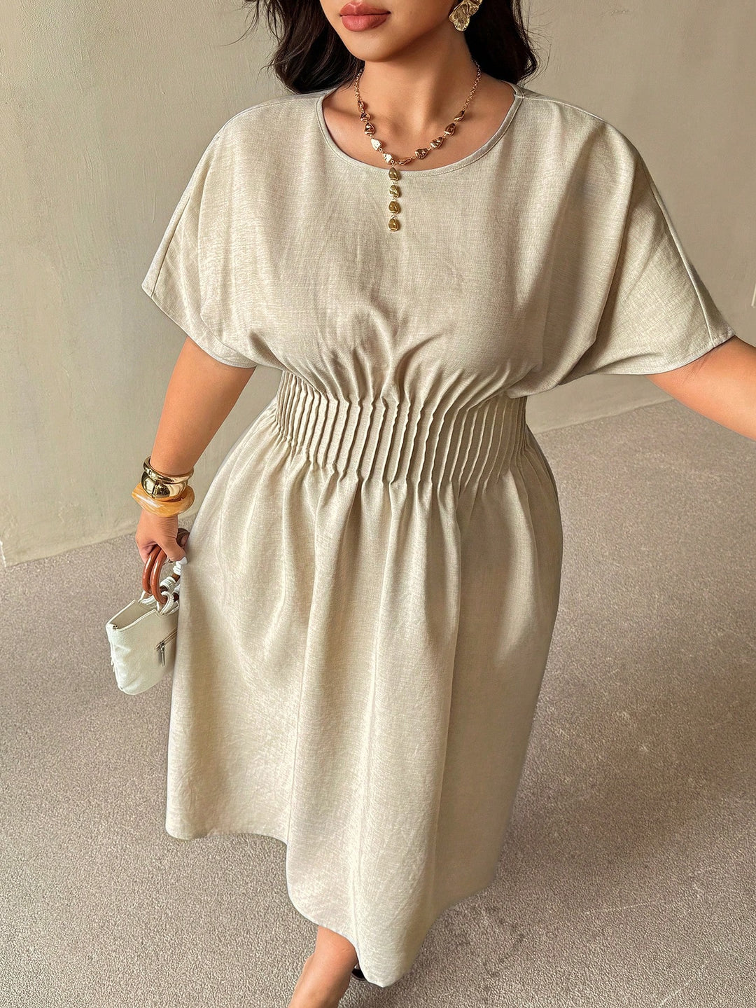 Rochie maxi SHEIN, bej