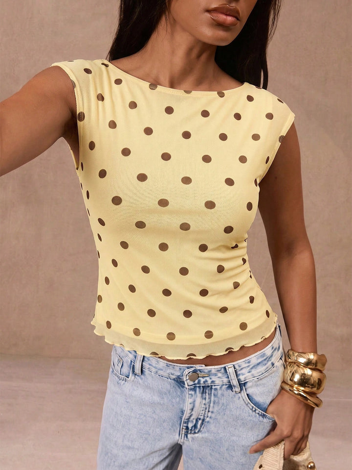 Top SHEIN, galben