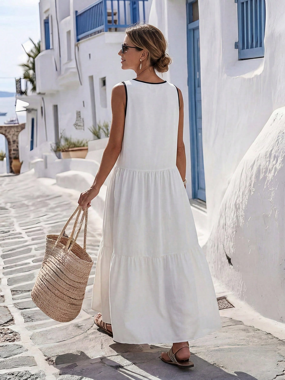 Rochie maxi SHEIN, alb