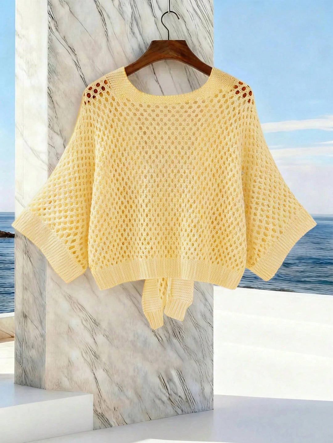 Cardigan de plajă SHEIN, galben