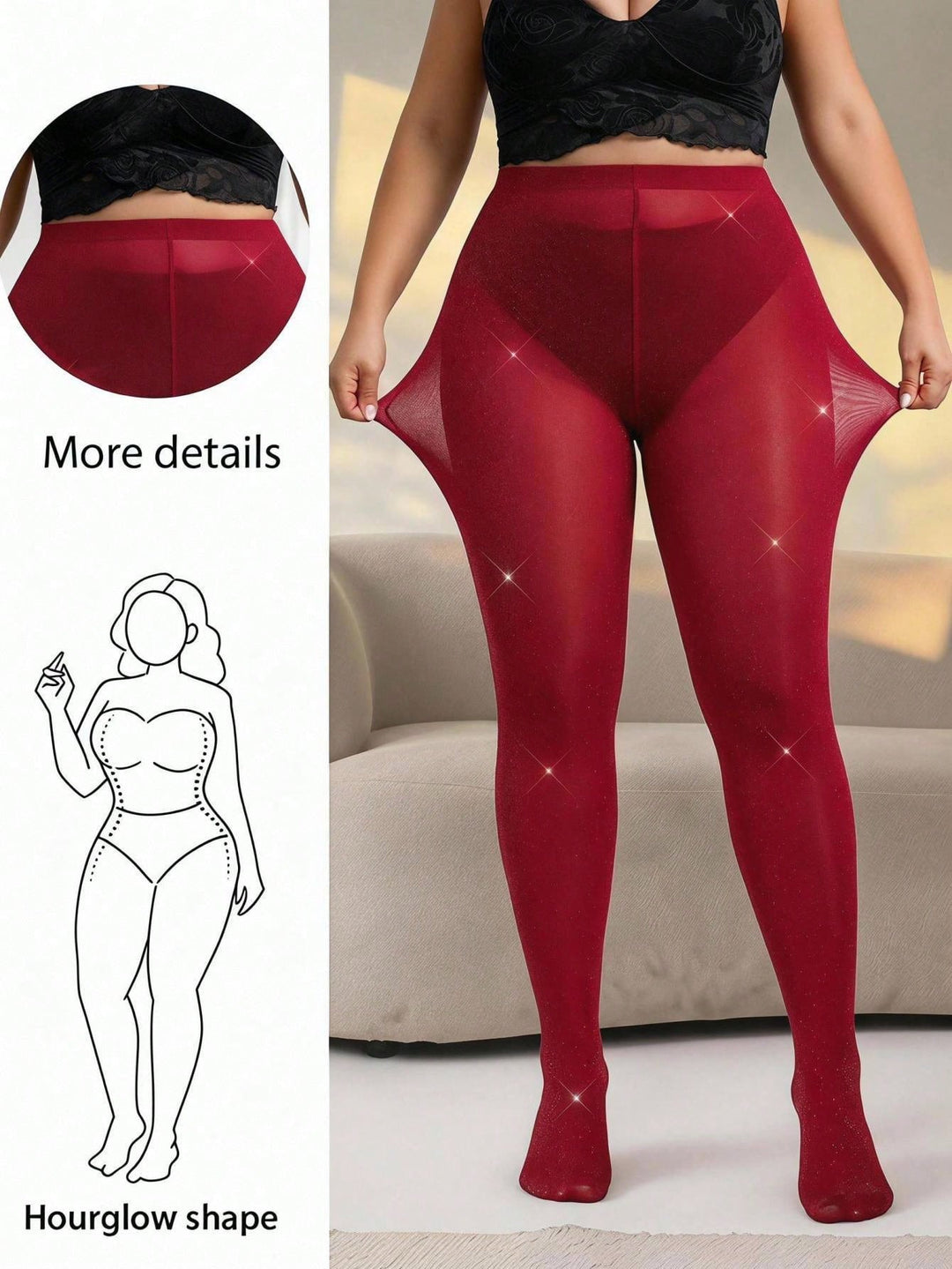 Pantaloni SHEIN, vișiniu