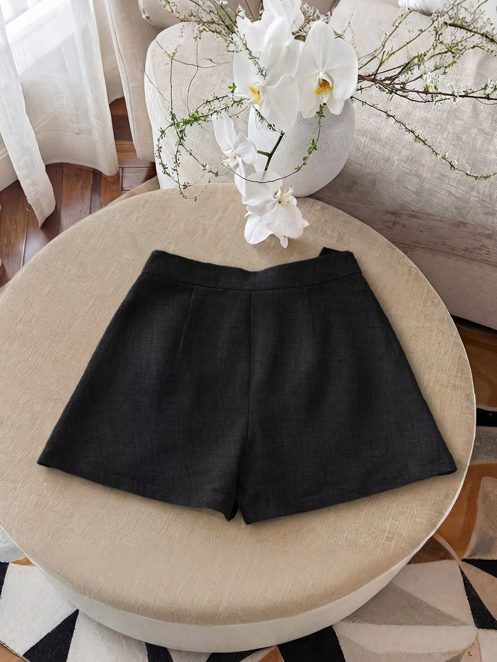 Pantaloni scurți SHEIN, negru