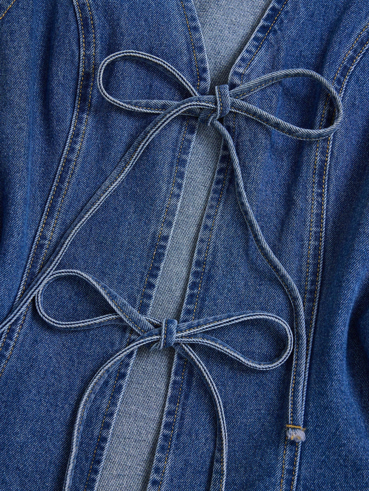 Vesta denim SHEIN, albastru