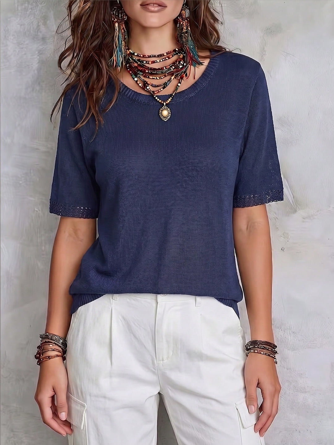 Tricou din tricot SHEIN