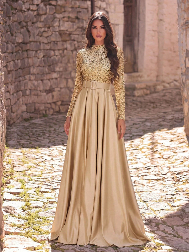 Rochie de ocazie SHEIN, auriu