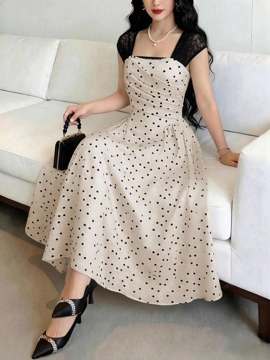 Rochie maxi SHEIN, bej