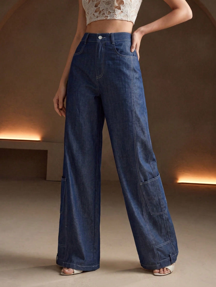 Pantaloni SHEIN, albastru