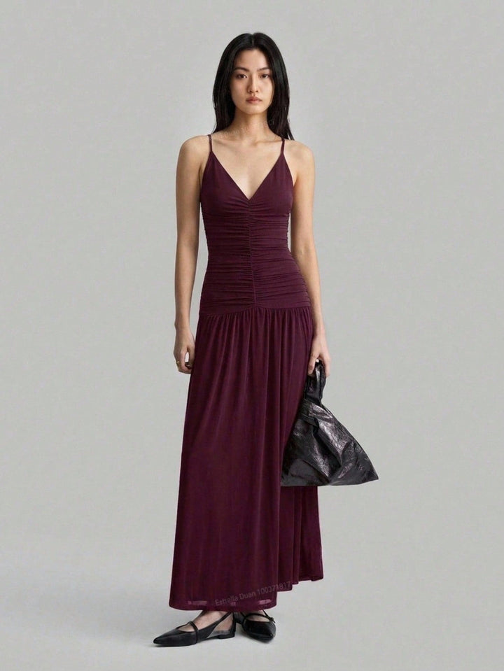 Rochie maxi SHEIN, vișiniu