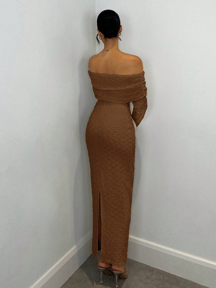Rochie maxi SHEIN, maro