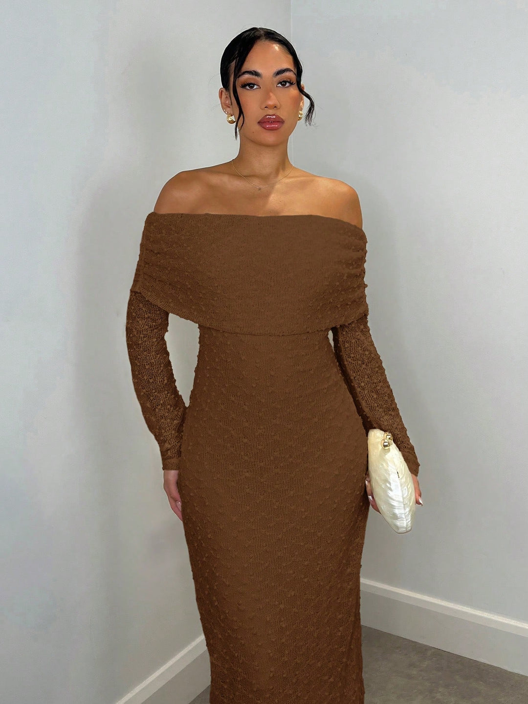 Rochie maxi SHEIN, maro