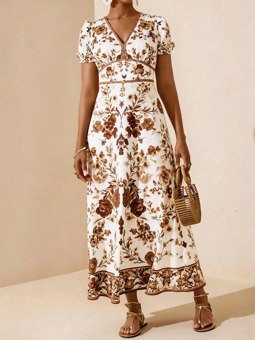 Rochie midi SHEIN, maro