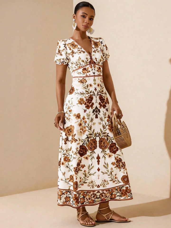 Rochie midi SHEIN, maro