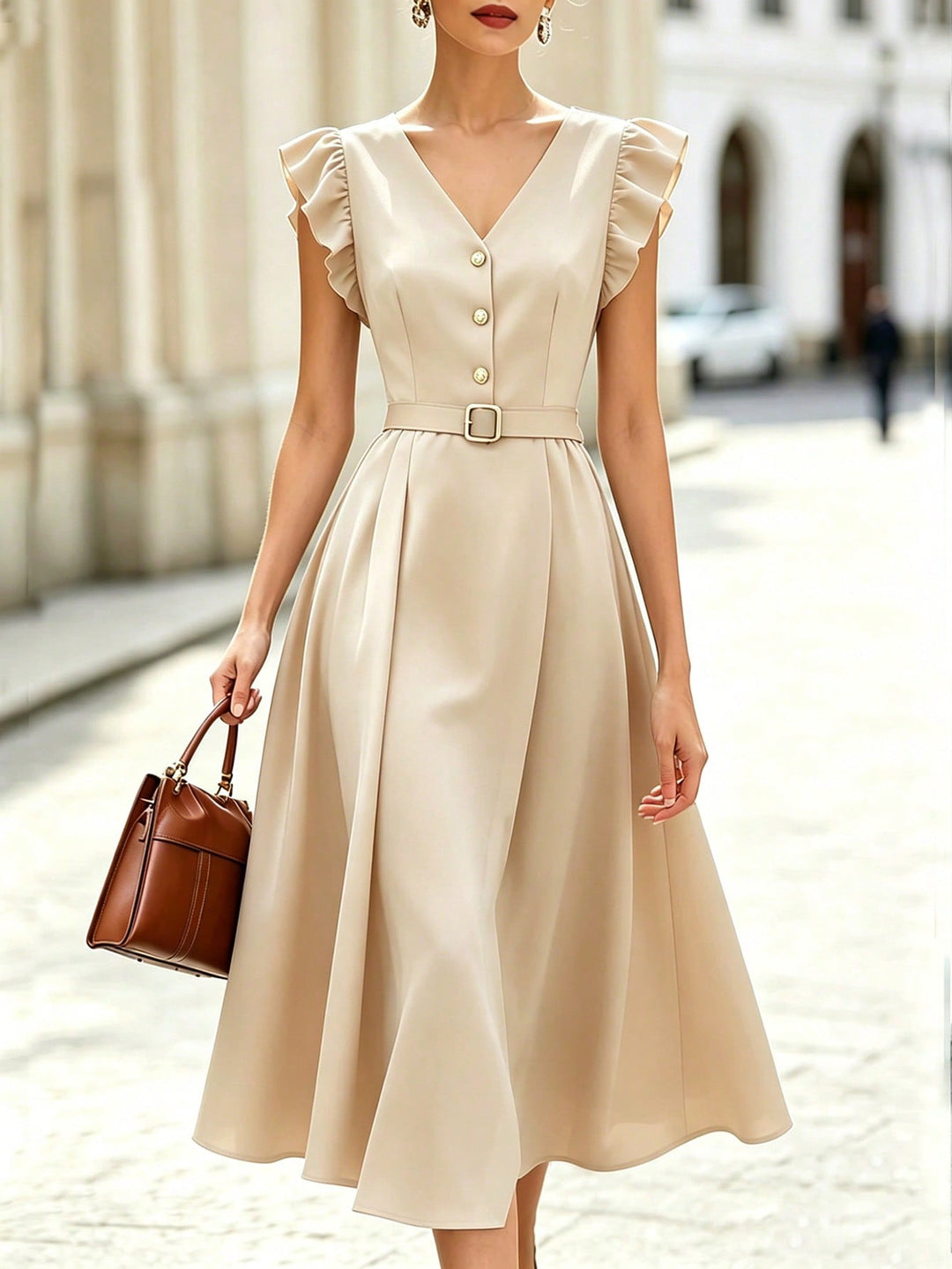 Rochie midi SHEIN, auriu