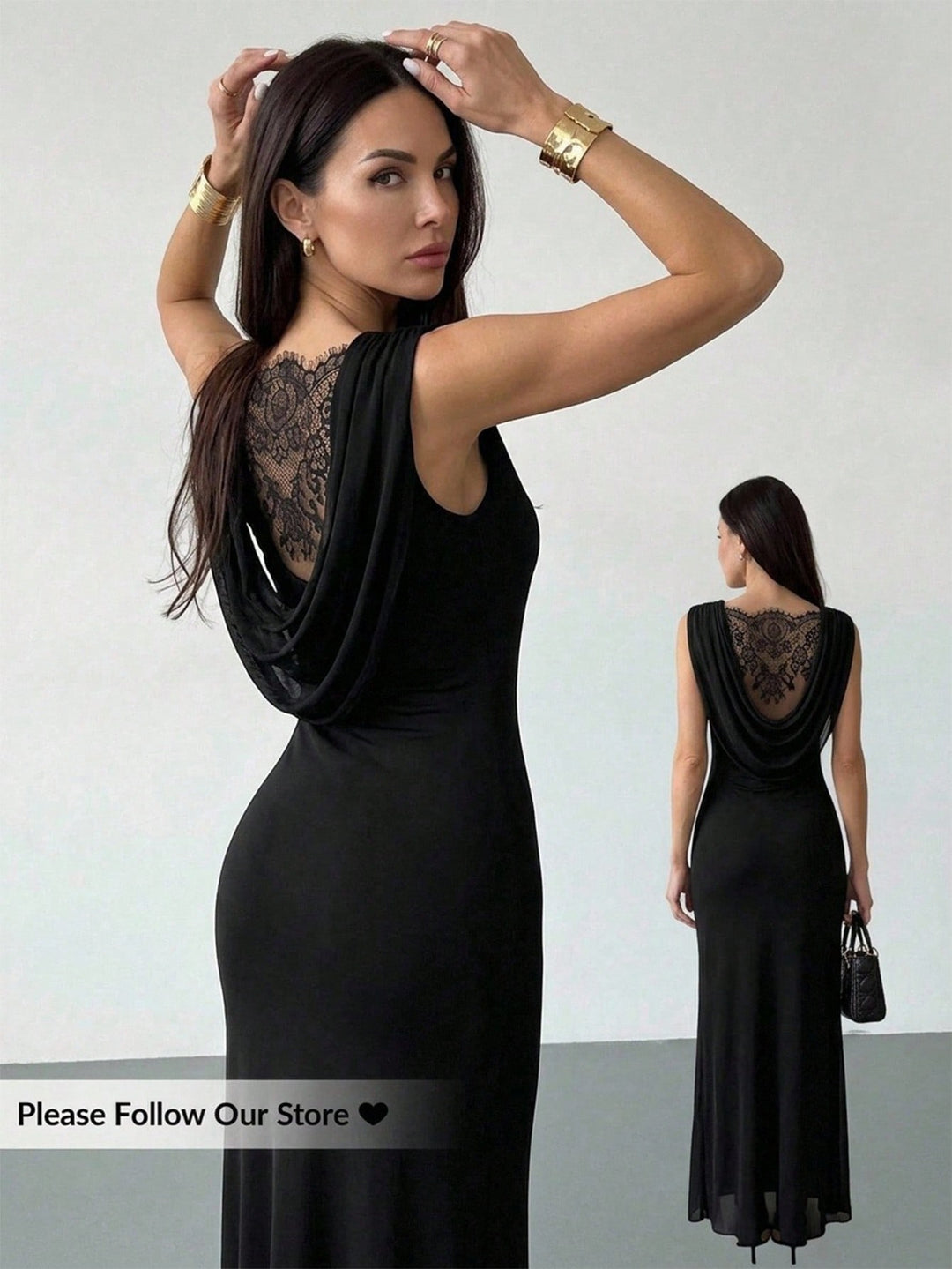 Rochie maxi SHEIN, negru