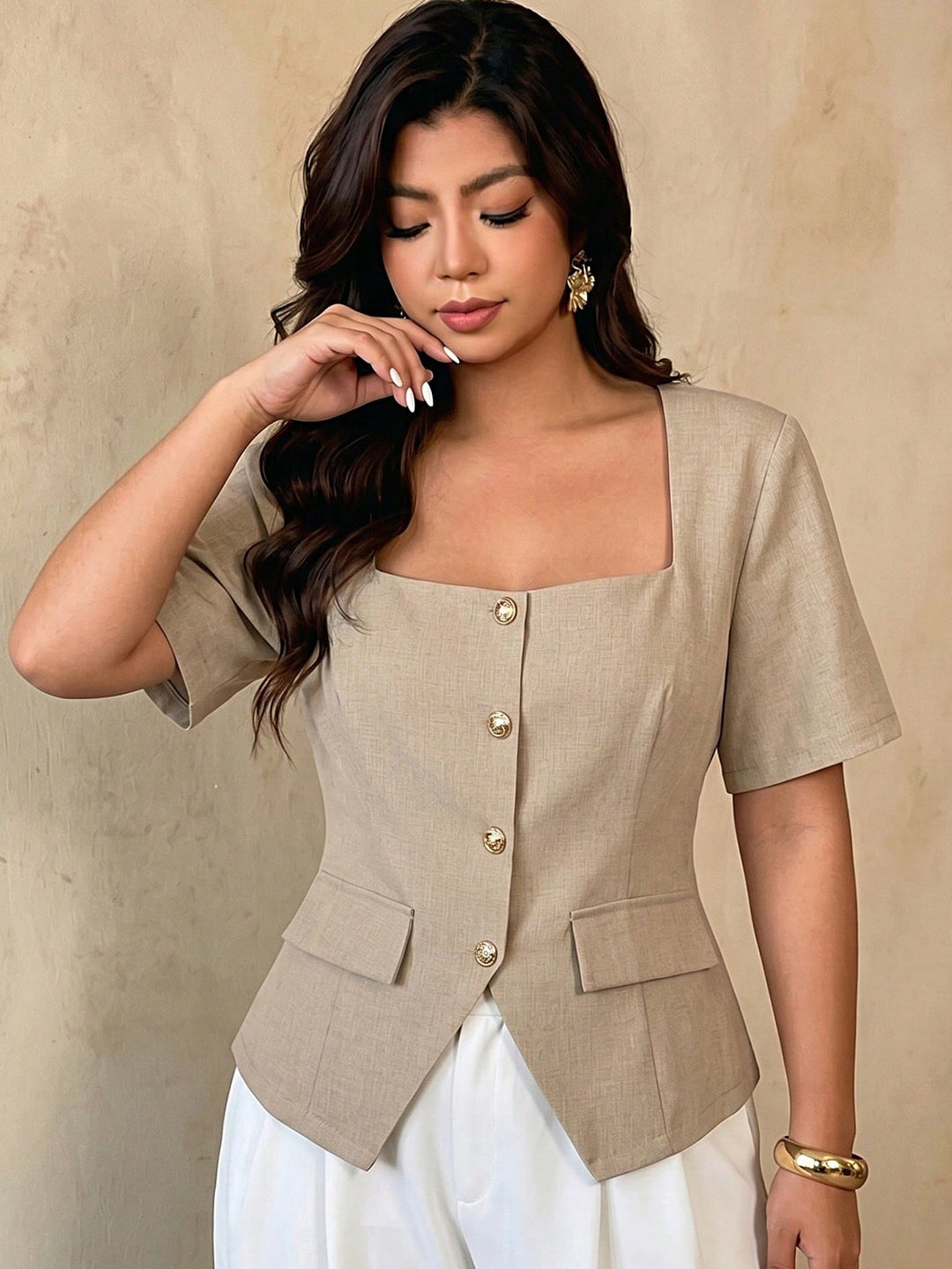 Top SHEIN, bej