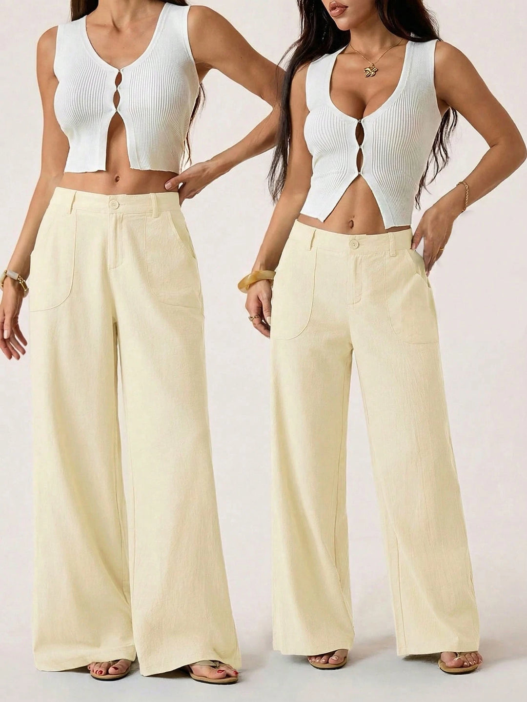 Pantaloni SHEIN, galben