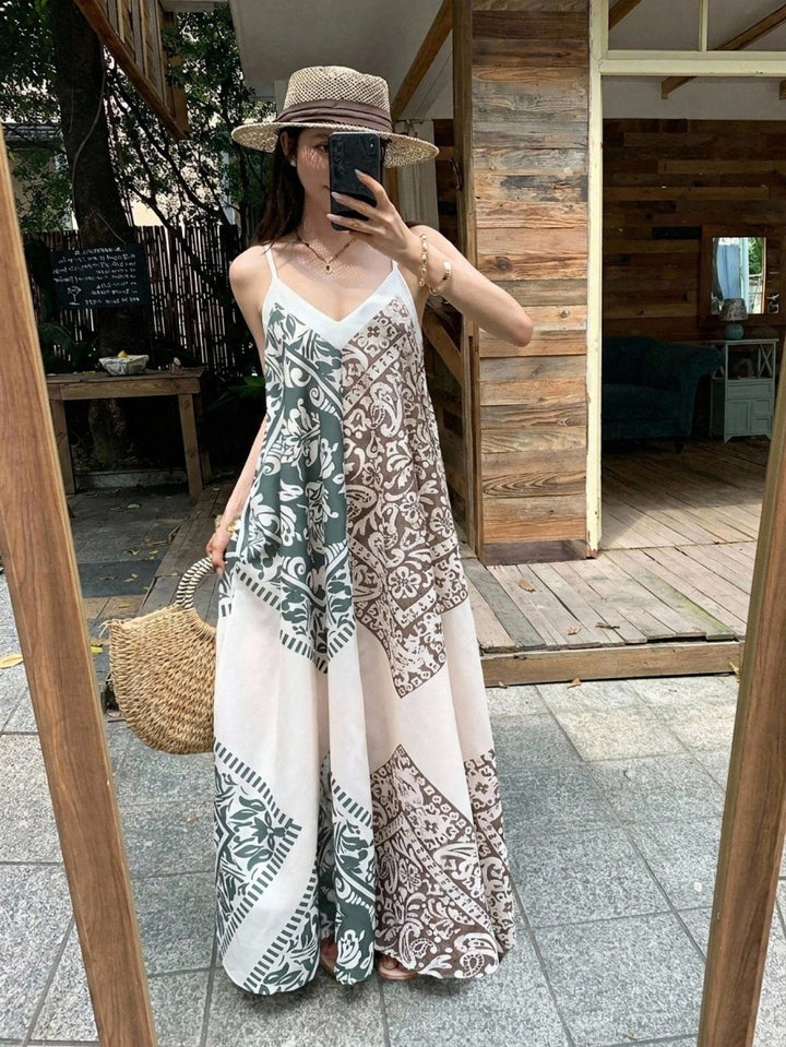 Rochie maxi SHEIN, kaki