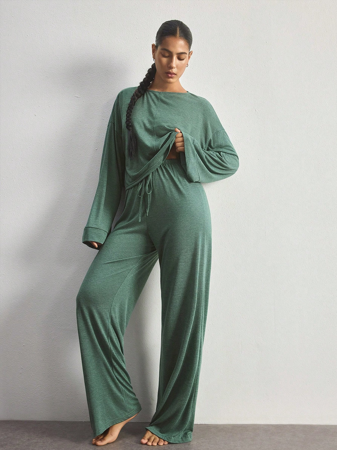 Set pijamale SHEIN, verde