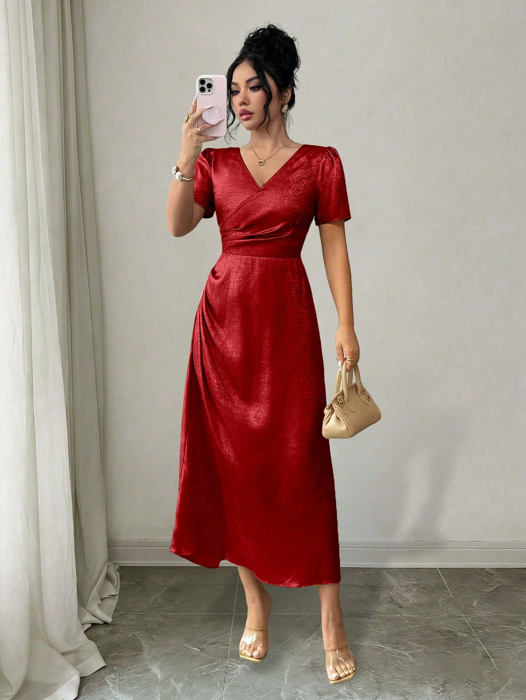 Rochie maxi SHEIN, roșu