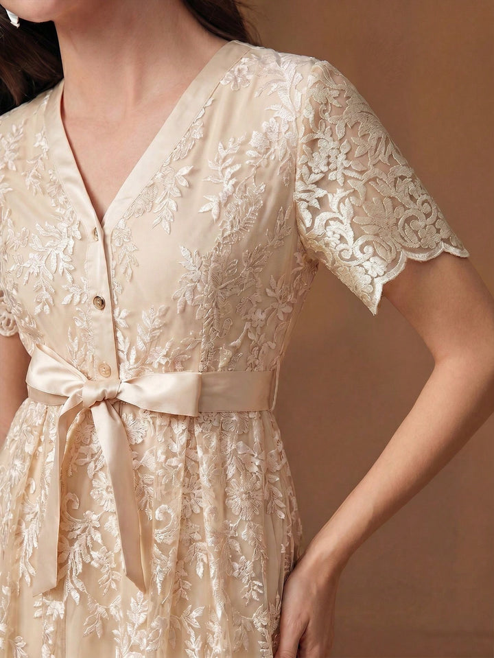 Rochie maxi SHEIN, bej