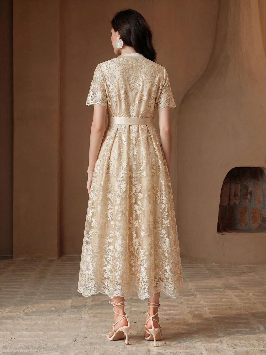 Rochie maxi SHEIN, bej
