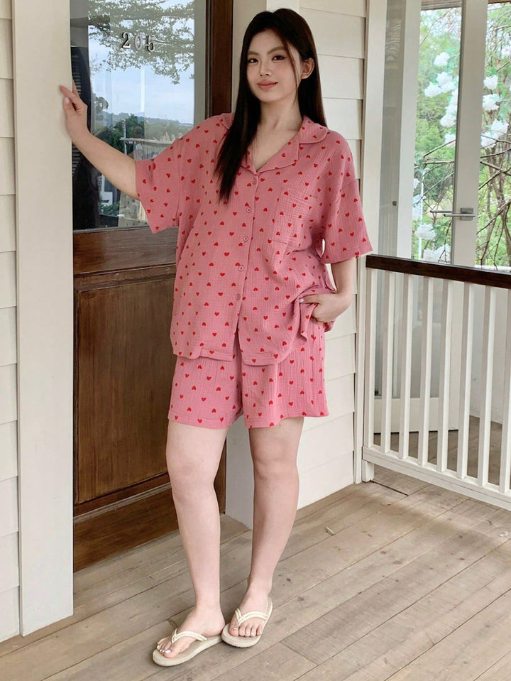 Set pijamale SHEIN, roz