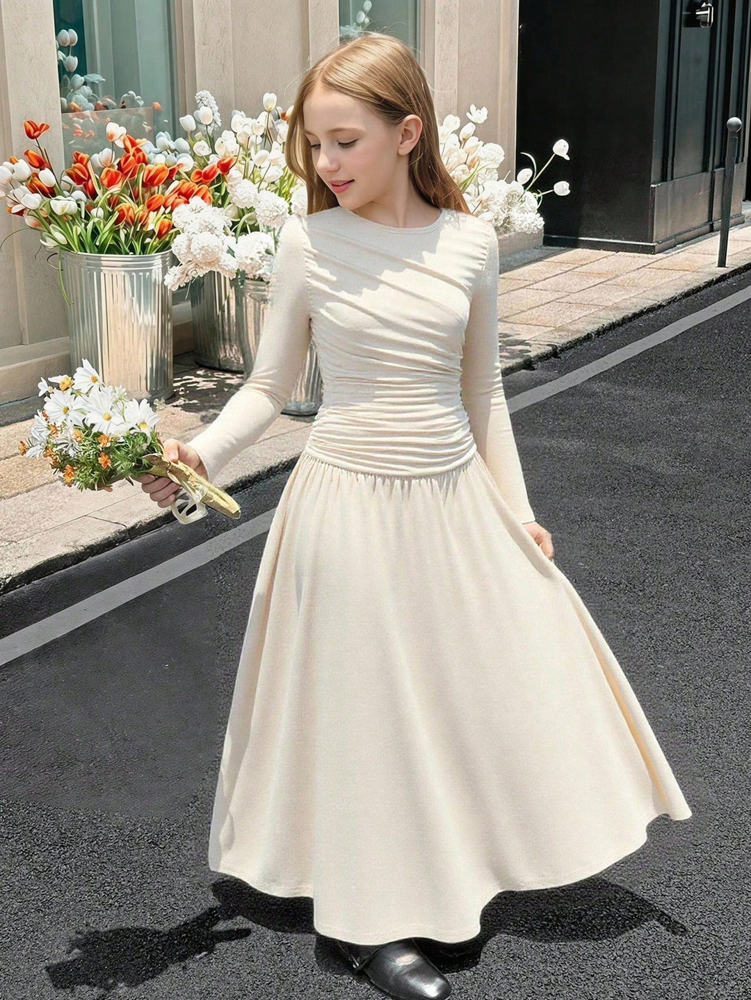 Rochie SHEIN, crem