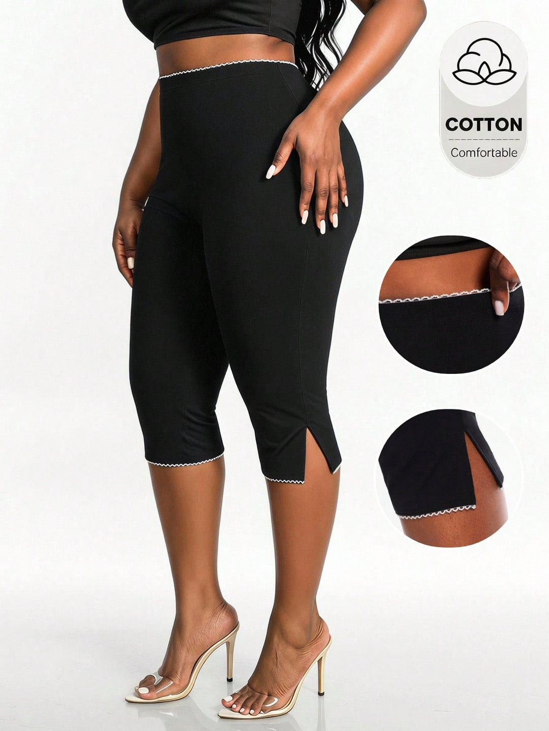 Colanți 3/4 SHEIN, negru