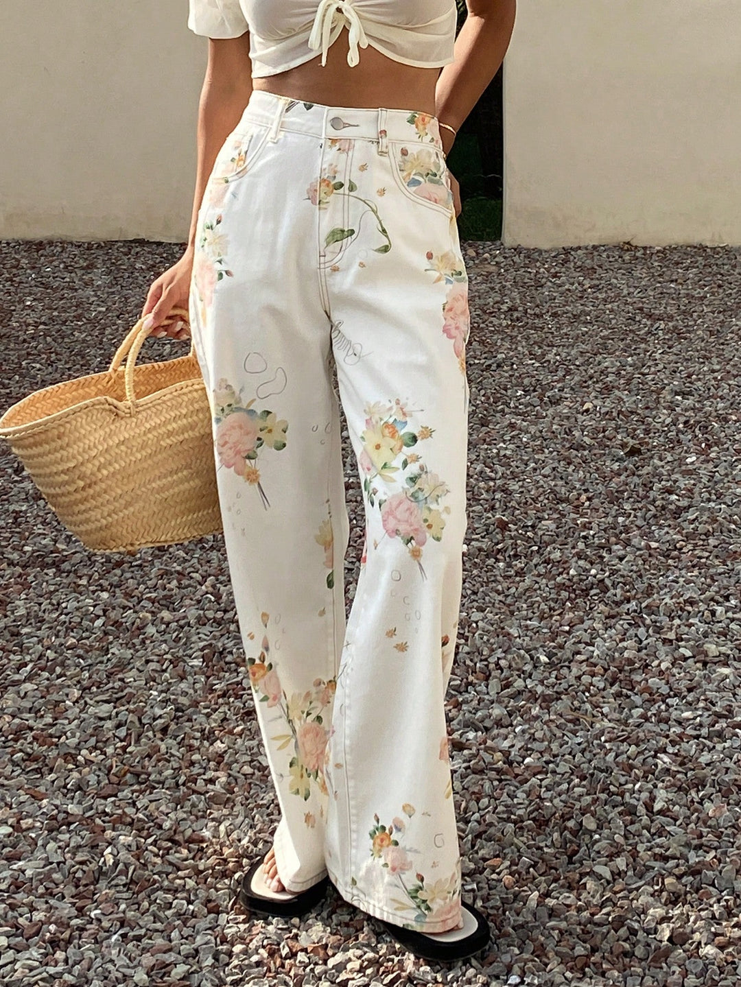 Jeans SHEIN, alb