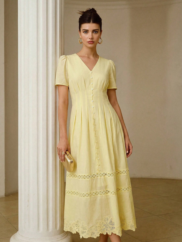 Rochie midi SHEIN, galben