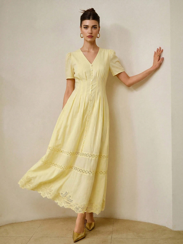 Rochie midi SHEIN, galben