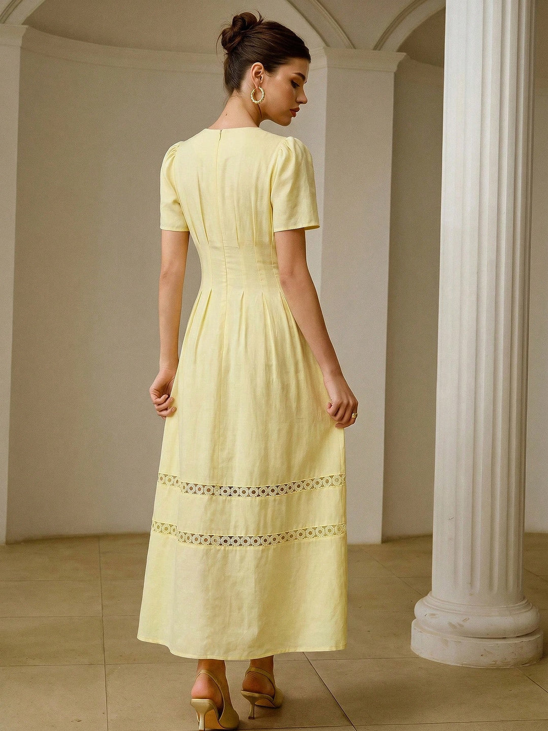 Rochie midi SHEIN, galben