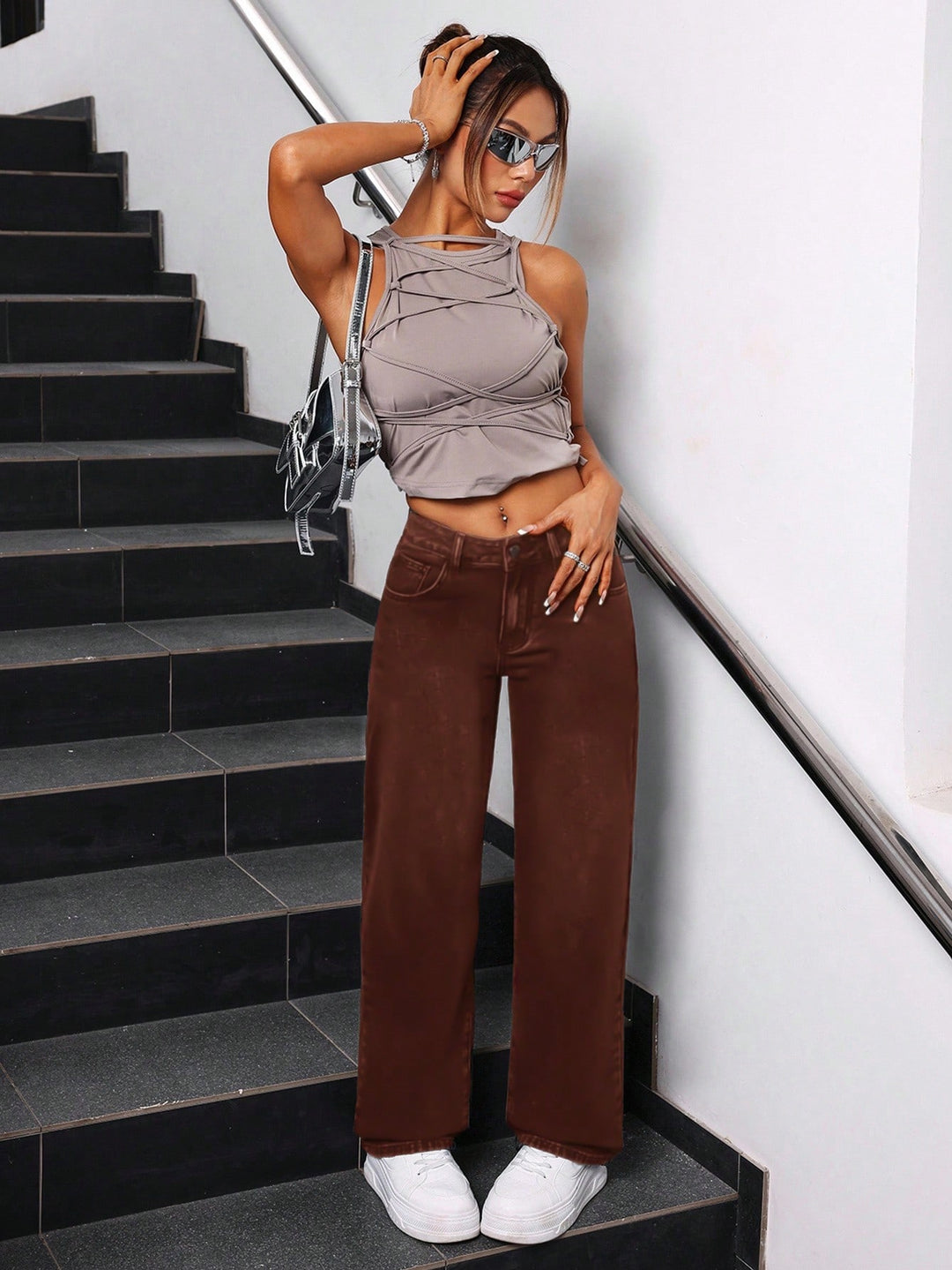 Jeans SHEIN, maro