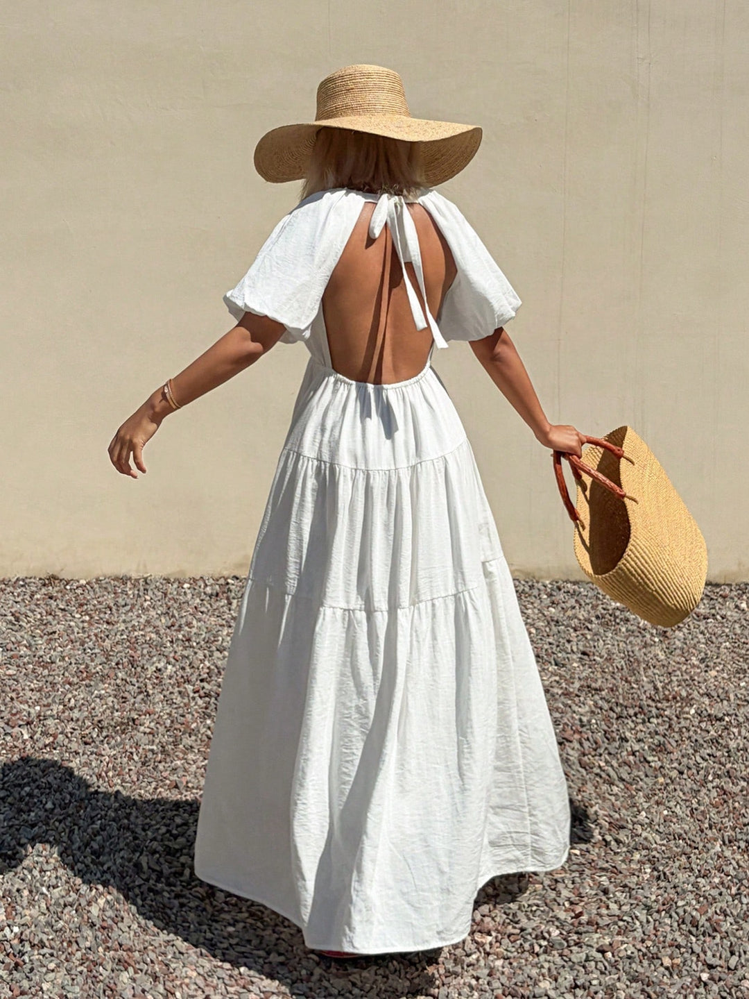 Rochie maxi SHEIN, alb