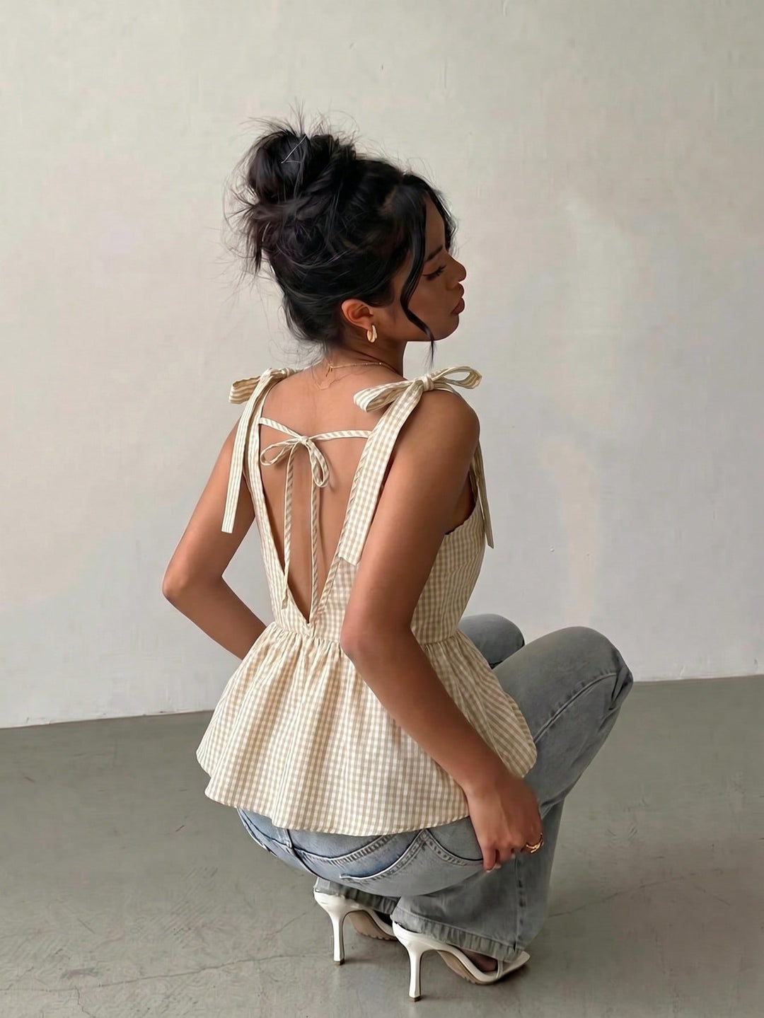 Top cropped SHEIN, portocaliu