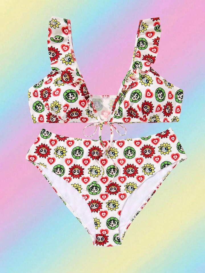 Set bikini de baie SHEIN, alb